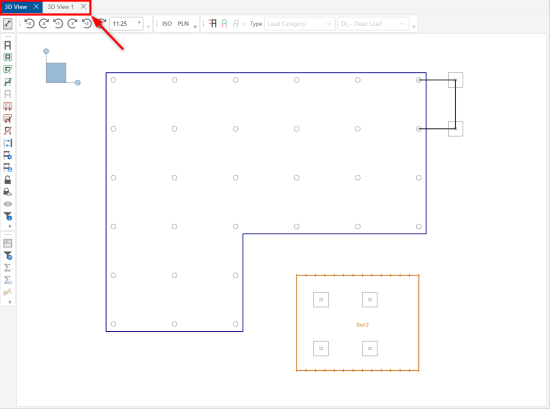 Two 3D View windows tiled together in workspace